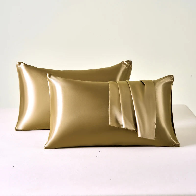 Taies d'oreillers en soie de satin