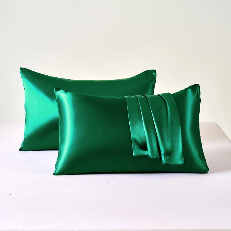 Taies d'oreillers en soie de satin