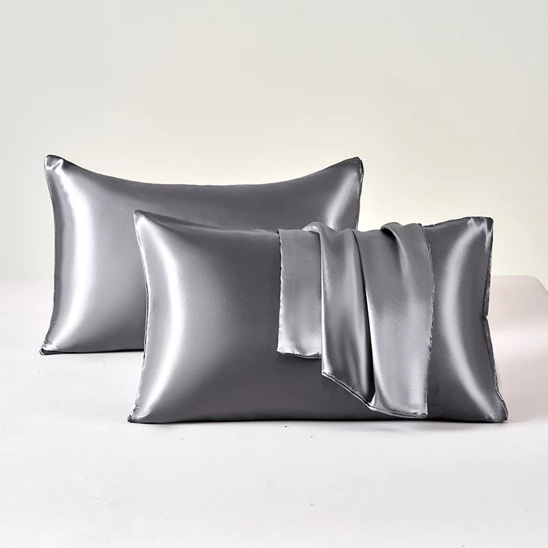 Taies d'oreillers en soie de satin