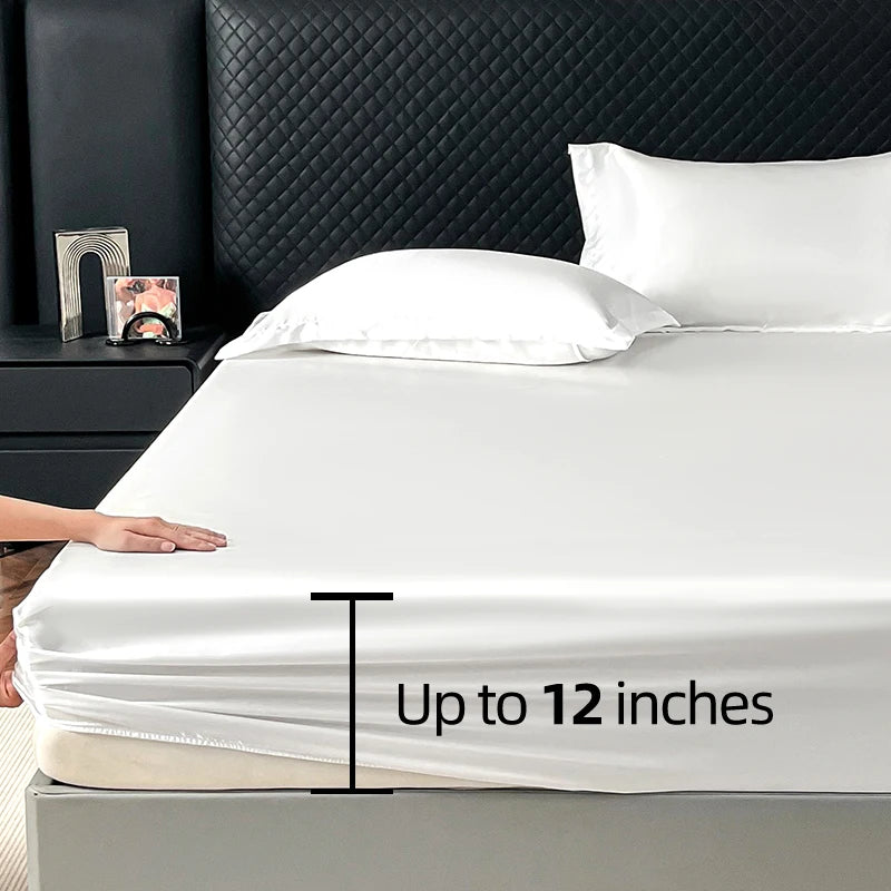 Draps de lit en soie de satin