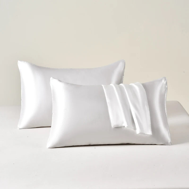 Taies d'oreillers en soie de satin