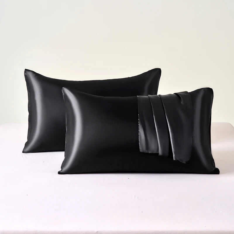 Taies d'oreillers en soie de satin