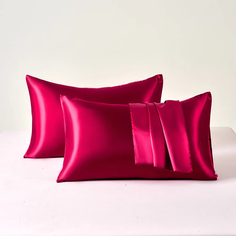 Taies d'oreillers en soie de satin