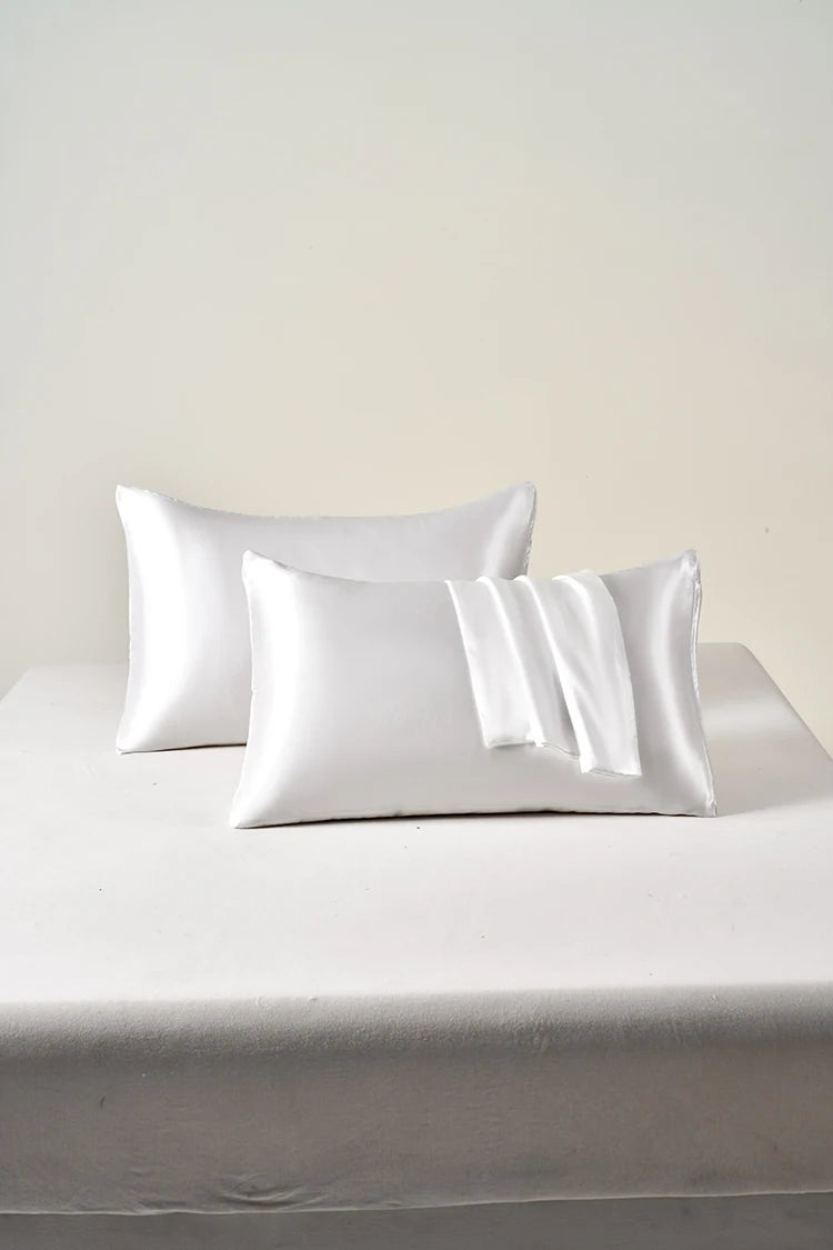 Taies d'oreillers en soie de satin
