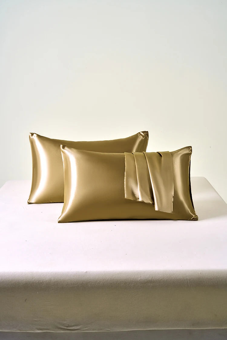 Taies d'oreillers en soie de satin