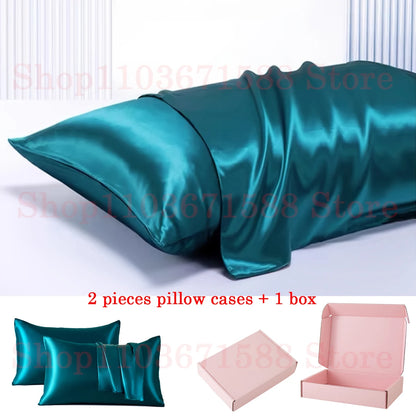 Taies d'oreillers en soie de satin