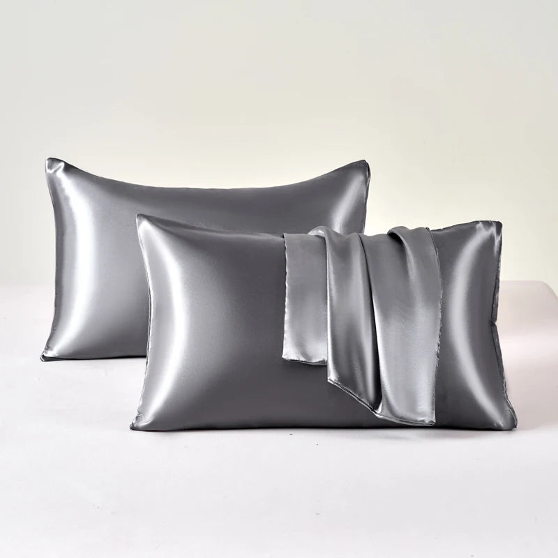 Taies d'oreillers en soie de satin